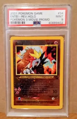 2001 Pokemon Game TCG Entei Rev Holo Pokemon 3 Movie Promo - Image 1