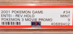 2001 Pokemon Game TCG Entei Rev Holo Pokemon 3 Movie Promo - Image 2