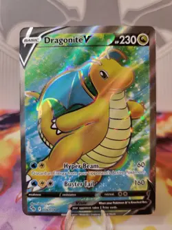 Dragonite V #076 Full Art SW&SH Pokemon Go Near Mint - Image 1
