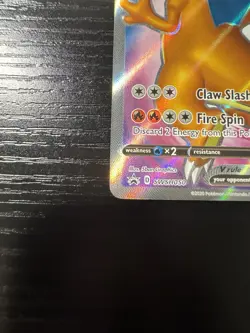 Pokemon TCG Charizard v SWSH050 Black Star Promo Full Art Near Mint Condition - Image 5