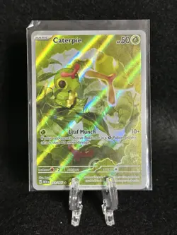 Caterpie 172/165 Illustration Rare Scarlet & Violet 151 Pokemon TCG ENGLISH - Image 1