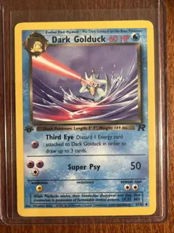[NM] 2000 Pokemon Team Rocket Dark Golduck 1st Edition #37/82 Uncommon - Image 1