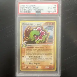 Pokemon Meganium EX Dragon Frontiers Holo Rare #4 PSA 10 Gem Mint - Image 1