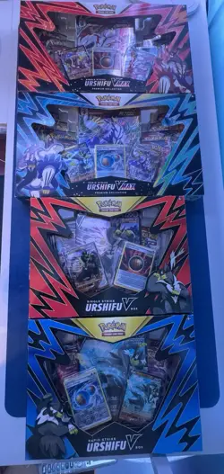 Urshifu V & VMAX Box Bundle – 4 Sealed Pokemon Boxes – Single + Rapid Strike - Image 2