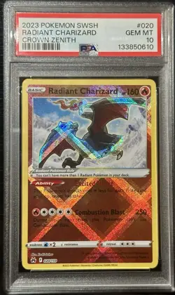 Radiant Charizard Pokemon TCG 020/159 Crown Zenith Holo PSA 10 🔥 - Image 1
