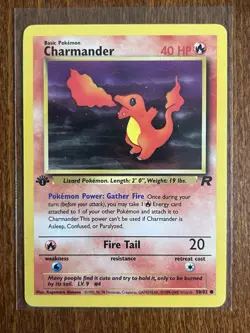 [NM] 2000 Pokemon Team Rocket Charmander 1st Edition #50/82 Common - Image 1
