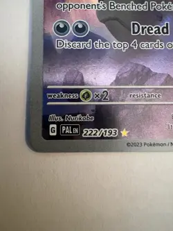 TYRANITAR ILLUSTRATION RARE 222/193 2023 POKEMON SCARLET & VIOLET PALDEA EVOLVED - Image 3