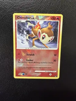 Chimchar 12/17 Cracked Ice Reverse Holo POP Series 8 Pokemon English MP - Image 3
