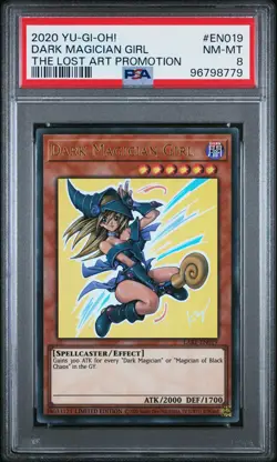2020 YU-GI-OH! THE LOST ART PROMOTION #EN019 DARK MAGICIAN GIRL PSA 8 - Image 1
