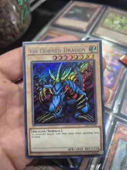 Yugioh Tri-Horned Dragon LOB-EN000 Secret Rare 25th Anniversary NM - Image 1