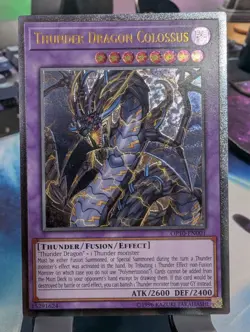 YuGiOh! Thunder Dragon Colossus OP10-EN001 Ultimate Rare - Image 1