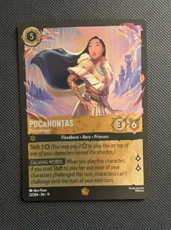 Disney Lorcana Winterspell Pocahontas - Peacekeeper Cold Foil 22/204 Legendary - Image 1