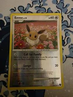 Eevee (62) Pokemon Majestic Dawn #62/100 Reverse Holo Pokemon Card MP - Image 1