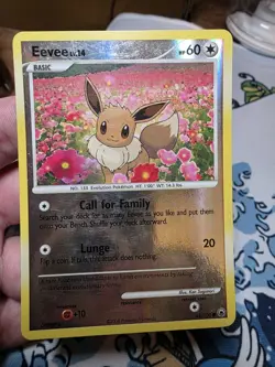 Eevee (62) Pokemon Majestic Dawn #62/100 Reverse Holo Pokemon Card MP - Image 3