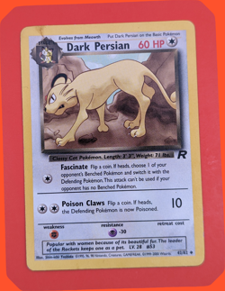 Dark Persian 42/82 Uncommon Unlimited - Team Rocket Set - LP Pokemon Card - Image 1