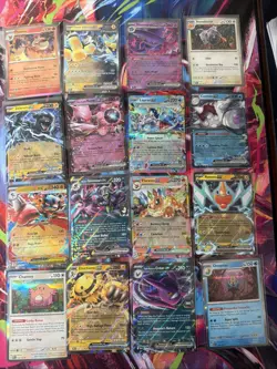 Pokemon 16 Card Lot nm V Max Mega Amazing Ex HOLO Rare Hits Only A37 English - Image 1