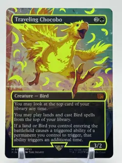 Traveling Chocobo (Borderless) (Neon Ink Yellow) - FINAL FANTASY (FIN) - Image 1