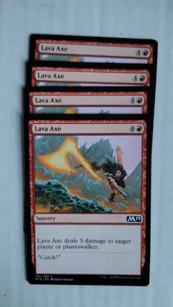 Lava Axe (150/339) x4 – Core Set 2019 – LP – MTG Magic the Gathering - Image 1