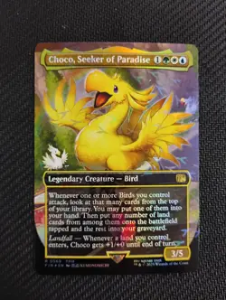 Choco, Seeker of Paradise MTG (Borderless) (Chocobo Track Foil) Final Fantasy - Image 1