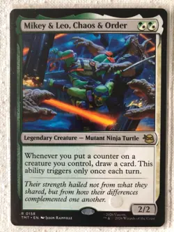 TMNT MTG Mikey & Leo, Chaos & Order [TMT] #158 - Image 1