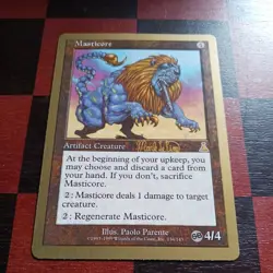 Mtg Masticore LP/NM Urza's Destiny World Championships Gold Border Reserved List - Image 1