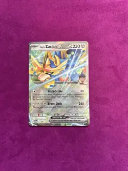 Pokemon TCG Hop's Zacian Ex Scarlet And Violet SVP 193 Promo Holo NM Card - Image 1