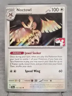 Noctowl 115/142 Pokemon Play! Prize Pack Series 7 Regular Non-Holo Stamped NM - Image 1