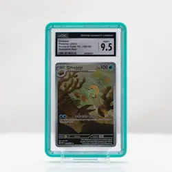 Pokemon Omanyte holo #180 Illustration rare Scarlet & Violet 151 2023 - CGC 9.5 - Image 1