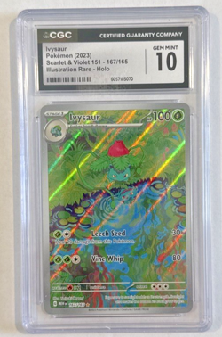CGC 10 GEM MINT Pokemon TCG Ivysaur 167/165 English Scarlet & Violet 151 - Image 1