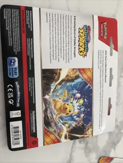 Pokemon TCG- Scarlet Violet Surging Sparks 3 Pack Booster Blister Zapdos New - Image 2