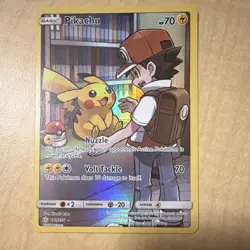 Pokemon TCG Pikachu Full Art Holo Secret Rare 241/236 Sm-Cosmic Eclipse HP 70 - Image 3