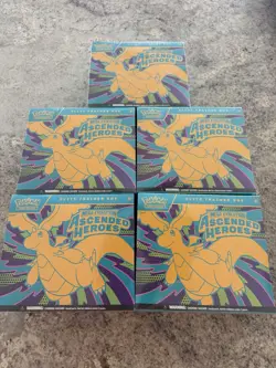 Pokemon Mega Evolution Ascended Heroes Elite Trainer Box 5 Boxes Dragonite 2024 - Image 1