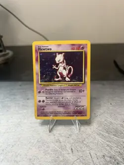 Pokemon Mewtwo Base Set Holo Rare 10/102 English 1999 TCG Unlimited - Image 1