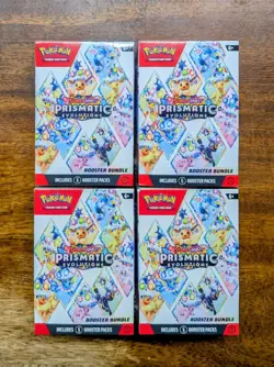 Pokemon TCG Scarlet & Violet Prismatic Evolutions Booster Bundle Lot of 4 Sealed - Image 1