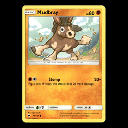 Mudbray 77/147 Burning Shadows Moderately Played Pokemon TCG Buy 10 Get 10 Free - Image 1