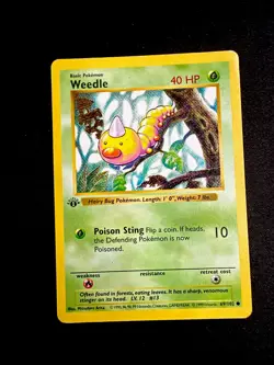 Weedle 69/102 MP Base Set Shadowless 1999 Vintage Pokemon 1st Edition - Image 1