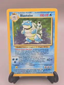 Blastoise Base Set Holo Rare 002/102 Vintage Pokemon Card - Image 1
