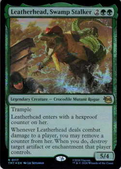 Leatherhead, Swamp Stalker - Foil - Teenage Mutant Ninja Turtles - 117 NM - Image 2