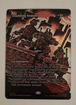 Doubling Season Borderless Foil Teenage Mutant Ninja Turtles Mythic 0011 MTG NM - Image 2