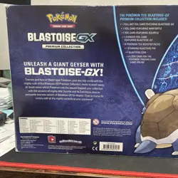 SEALED POKEMON TCG: BLASTOISE GX PREMIUM COLLECTION BOX BIG PROMO CARD & PACKS - Image 5