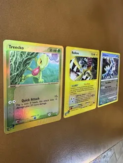Lot of 3 Pokemon Reverse Holo Cards — Treecko, Raikou, Dialga — Possible Altered - Image 2