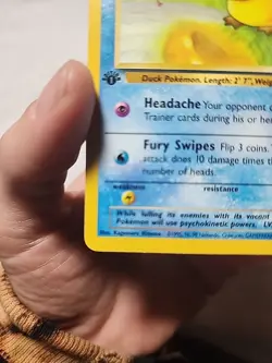 1999 Pokemon 1st Edition Fossil 53/62 Psyduck LP - Image 5