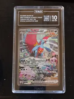 Tag 10- Roaring Moon ex 251/182 SIR PAR Pokemon English Gem Mint 10 - Image 1