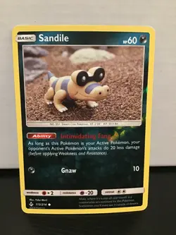 Sandile 113/214 Reverse Holo Pokemon Unbroken Bonds Common - Image 1
