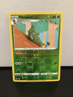 Metapod Pokemon Rebel Clash 002/192 Reverse Holo Uncommon - Image 1