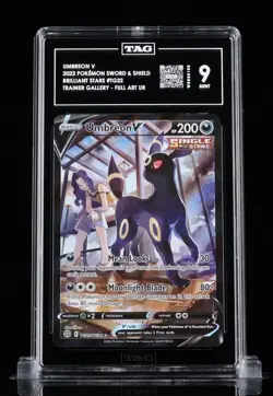 Pokemon Umbreon V TG22 Brilliant Stars Trainer Gallery Holo TAG 9 2022 #05 - Image 1