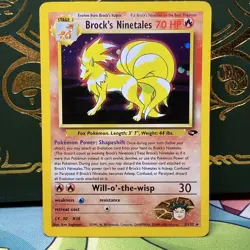 Brock's Ninetales Gym Challenge 3/132 Unlimited Holo Rare Pokemon MP + - Image 1