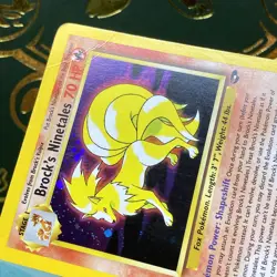 Brock's Ninetales Gym Challenge 3/132 Unlimited Holo Rare Pokemon MP + - Image 4