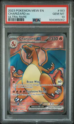 Charizard EX 183/165 Scarlet & Violet 151 Pokemon TCG PSA 10 English - Image 1