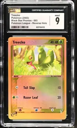 CGC 9 MINT Treecko 003 Reverse Holo BSP Black Star Promos 2003 Pokemon League - Image 1